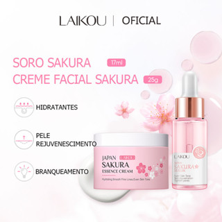 LAIKOU 2pcs De Rejuvenescedores , Clareador Facial Sakura Face Sérum