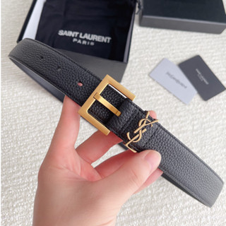 Cinto de fivela de agulha feminina elegante de 2.0cm, cinto feminino mais recente, feito de 100% de couro, caixa de presente