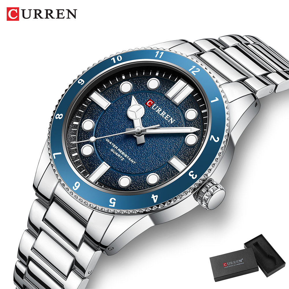 CURREN Relógio Masculino Marca Original Novo Ponteiro Luminoso Moda Simples De Aço Inoxidável Casual Business Sports Quartz Simulação À Prova D'água 8450 em Oferta na Shopee