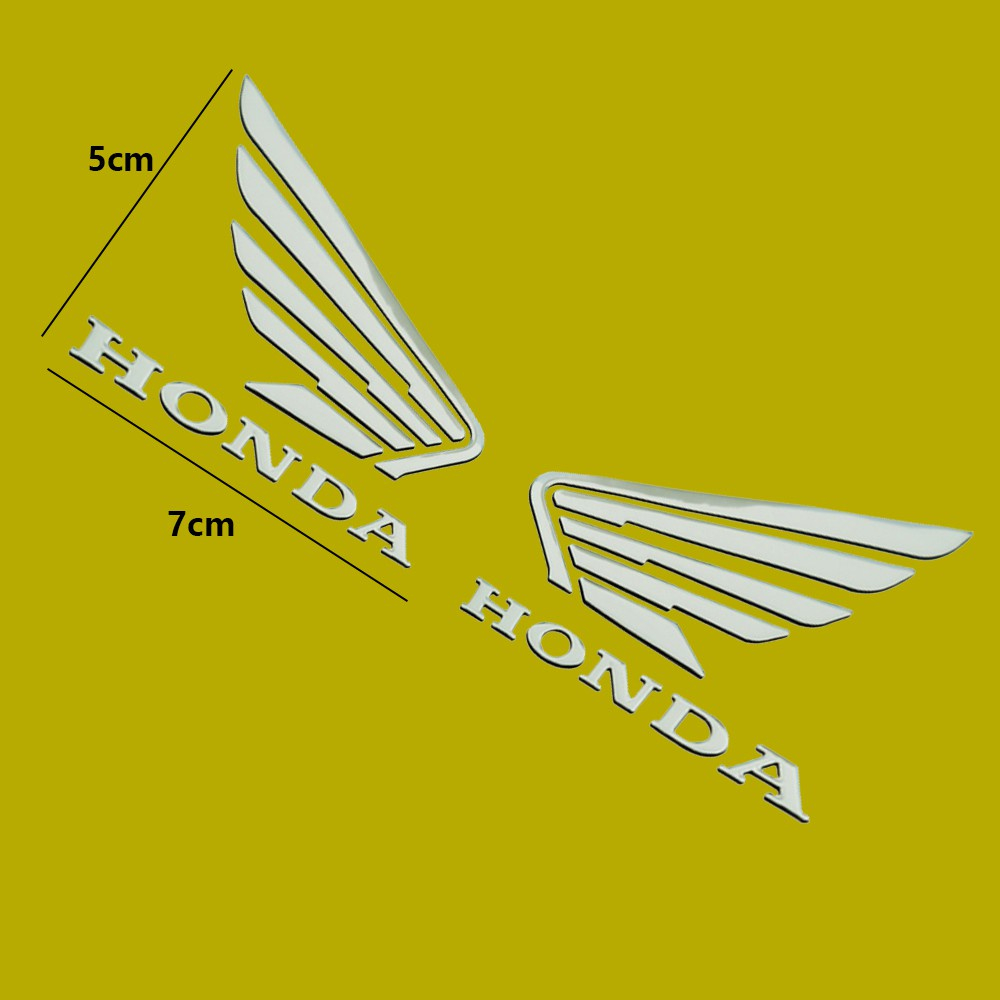 2 Autocolante PCS Honda 3D Logotipo Da Motocicleta Decalque Soft Sticker