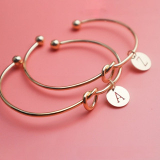 Pulseira Feminina Dourada / Prata Com 26 Letras / Bracelete Barato Para Mulheres