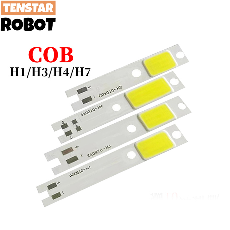 Faróis Automotivos LED H1 H3 H4 H7 COB Fonte De Luz Integrada Branca 6500K30-60 Contas De Chip
