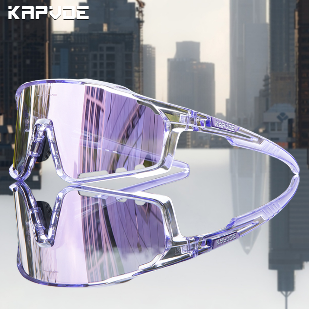 Óculos De Sol Para Ciclismo Kapvoe Polarizado Homem Esportes UV400 Outdoor Woman Bike Eyewear em Oferta na Shopee