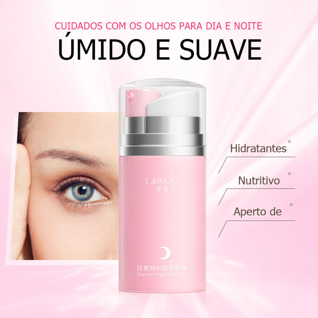 Creme De Olhos De Rosas LAIKOU/Removedor De Pele Para Olheiras/Anti-Idade/Firmador/20g