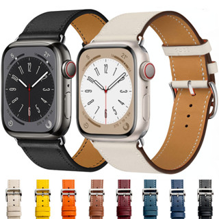 Pulseira iWatch Ultra2 8 7 6 5 4 SE De Couro Genuína Para Smartwatch Relógio Inteligente 45mm 49mm 41mm 44mm 42mm 40mm Homens/Mulheres