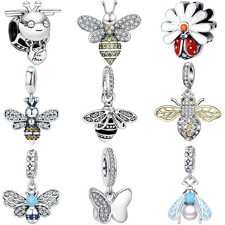 Pulseira de Prata Pan Pulseira Borboleta Yongdong Bee Charm Pendant