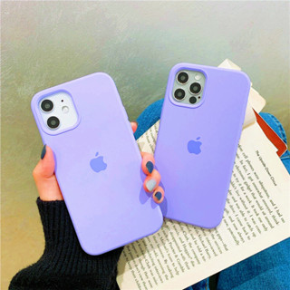 Roxo claro Para iphone 15/14/13/12/11/XSmax/XR/X/8Plus/7/SE/6sp /Mini/Plus/Pro/Pro Max alta qualidade Nova capa de silicone Capa