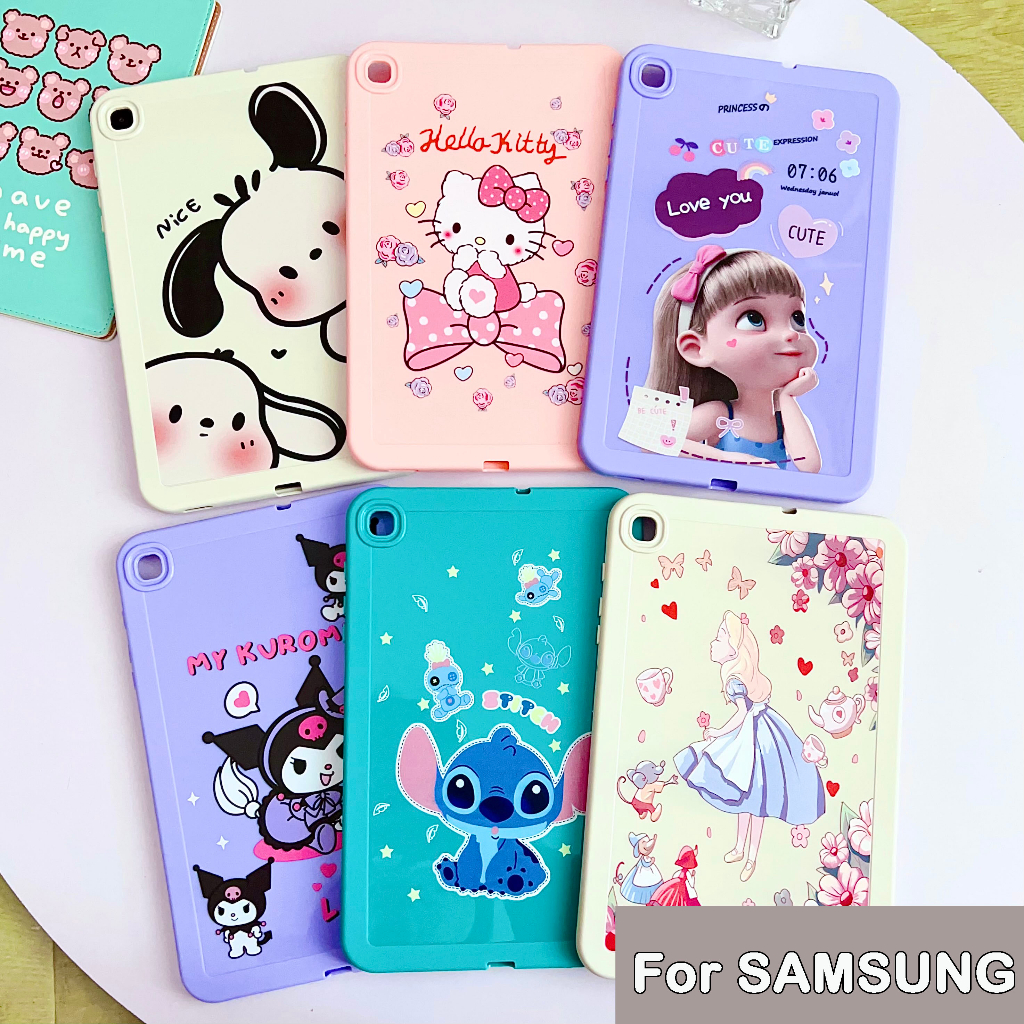 Para Samsung Galaxy Tab A7 Lite A7 T500 S6 Lite P610 T290 T295 Capa de Tablet Anti-Queda de Desenho Animado
