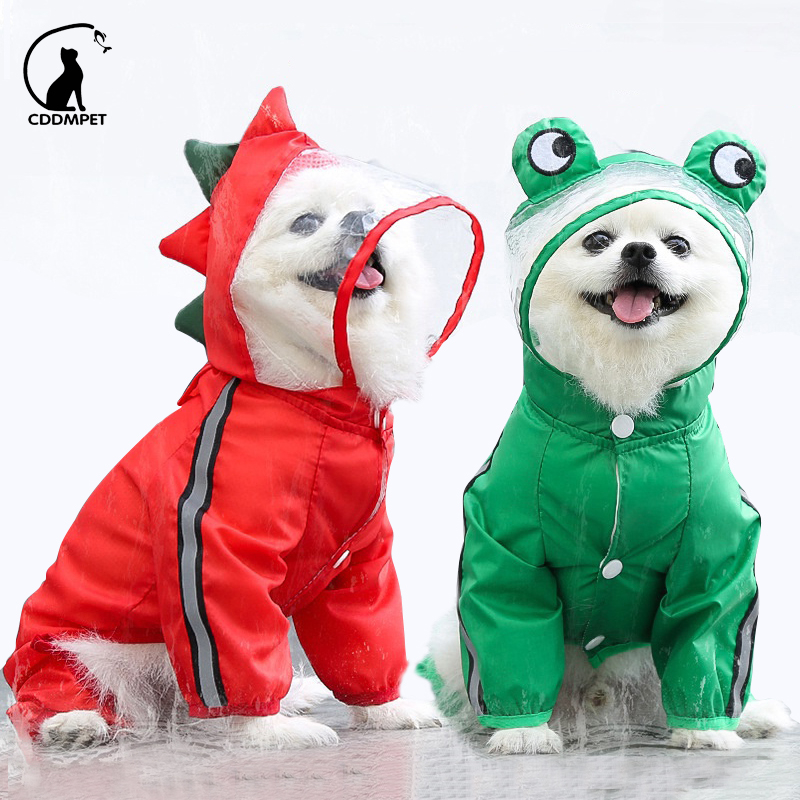Capa De Chuva Cachorro Refletiva com Capuz Para Cães Pequeno Grande Macacão À Prova D'água Jaquetas em Oferta na Shopee