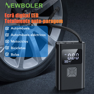 Newboler Display Digital Sem Fio Bomba De Ar Elétrica LED Inflador De Pneus De Motocicleta Portátil Compressor