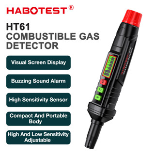 HABOTEST HT61 Detector de vazamento de gás Detector de gás combustível Detector de gás metano Tester de gás natural com alarme auditiva para todos os tipos de gás inflamáveis