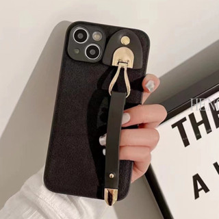 Capa Para Telefone Com Alça De Pulso Compatível iPhone 15 11 13 12 14 Pro Max Plus Antiderrapante E De Couro À Prova De Choque