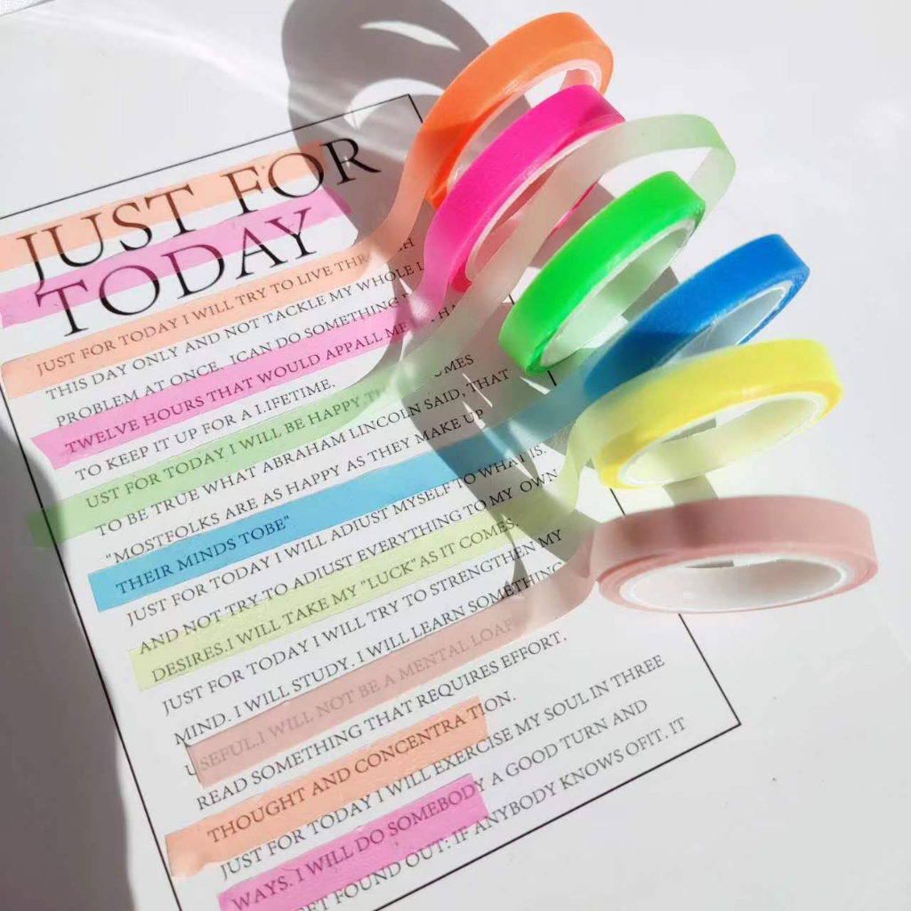【JY】Fita De Papelaria Para Notas , Fácil De Rasgar , Transparente , Adesivo De Índice , Marcação