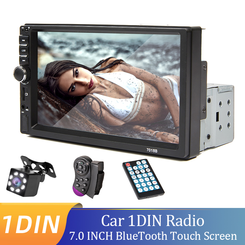 Central Multimedia Automotive 1 Din MP5 Bluetooth With Touch Screen USB/AUX/TF 7 Inches Mirrorlink em Oferta na Shopee