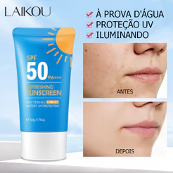 LAIKOU Protetor Solar UV Clareador Para Rosto/Corpo/SPF50 PA + +