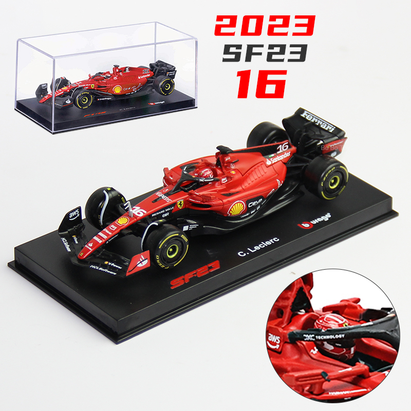 Bburago 1 : 43 F1 2023 Ferrari SF23 No . 16 Charles Leclerc RB19 W14 44 Lewis Hamilton RB18 W13 F1-75 Fórmula Corrida Fundida Carro Modelo Brinquedo Presentes