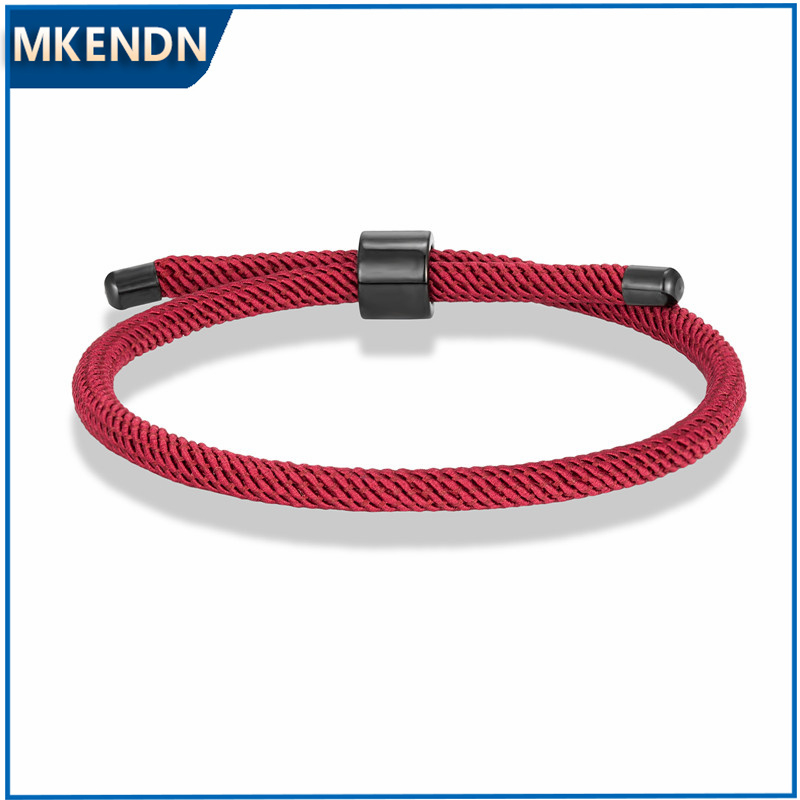 MKENDN Fashion Pulseira De Corda Homens Mulheres Camping Exterior Ajustável Casal Homme Acessórios De Sobrevivência Pulseiras Paracord Presente