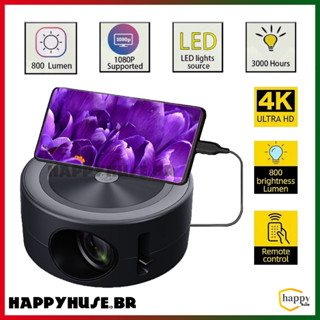 Salange LED Mini Projetor De Vídeo Móvel Suporte Ao Home Theater 1080P Tela Sincronizada USB Infantil PK YT200