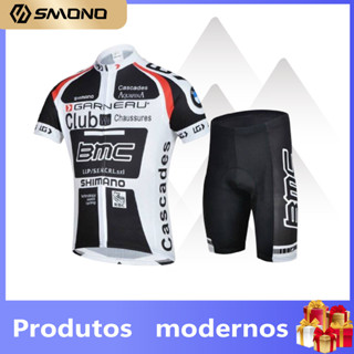 【Novo produto】 Ciclismo Masculino Kit Roupa Bicicleta Camisa Pro Bike Bermuda Forro Espuma