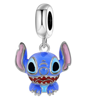 S925 Pingente de Ponto Disney com Banho de Prata Adequado para Pulseira Pan