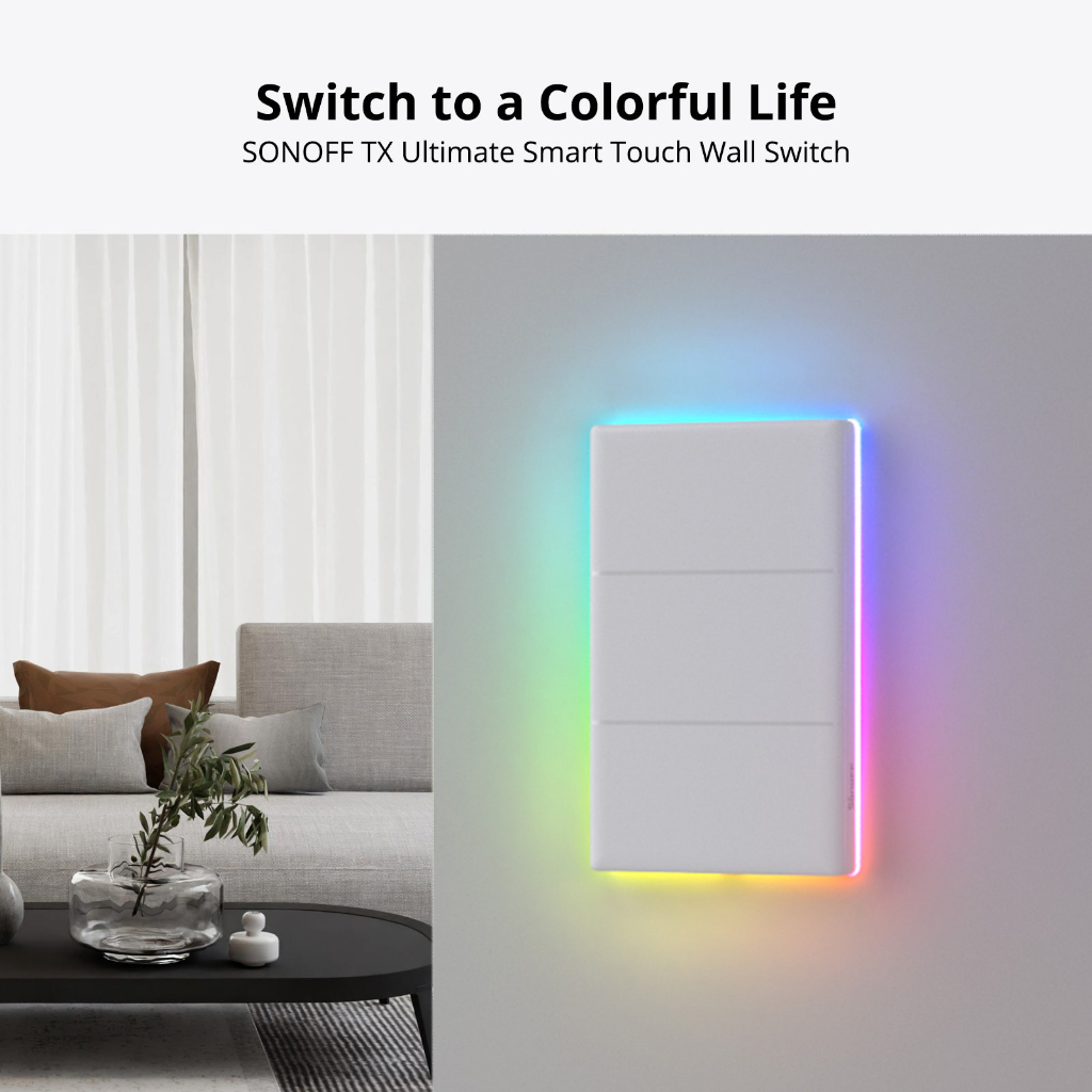 SONOFF T5 120 TX Ultimate WIFI Interruptor Inteligente De Parede Por Toque Controle Remoto Multi-Sensory eWeLink via Alexa Google em Oferta na Shopee