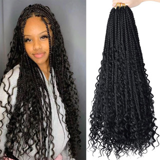 22 Polegadas 38 Grams/pack Caixa Sintética Tranças De Crochê Cabelo Boêmio Locs Extensões Trançado