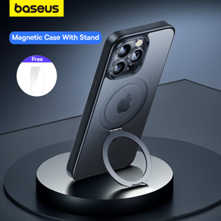Baseus Estojo Base Para iPhone 15 14 13 Pro Max Plus 180 ° Anel De Chute Ajustável