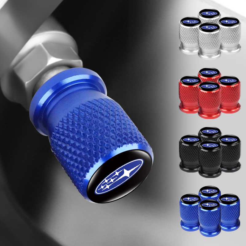 4pcs Atualização Da Tampa Roscada Válvula Do Carro Anti-Roubo 3D Logotipo Protetora Haste Pneu Para Subaru Impreza Forester Tribeca XV BRZ Car Styling
