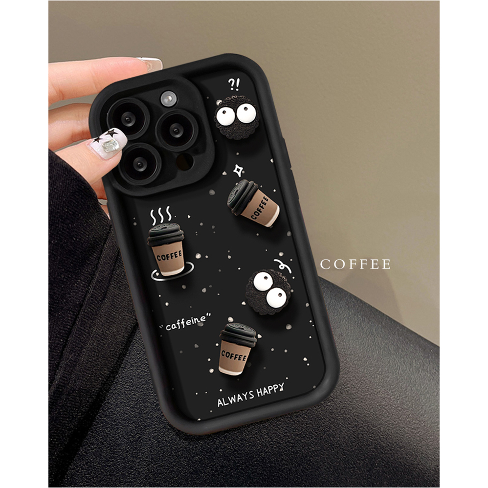Para Samsung A17 A16 A15 A13 A14 A12 A23 A52 A32 A51 A14 A54 A55 A56 A22 A57 A34 A05S A06 A07 Café Dos Desenhos Animados