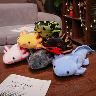 Salamandra De 45cm Axolote Doll Simulation Brinquedo Hexagonal Dinossauro Baby Girl Boneca De Pelúcia Para Crianças Simulação De Peixe Animal