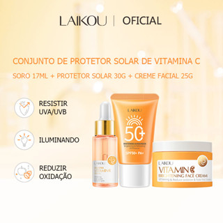 LAIKOU SPF50 Protetor Solar Com Vitamina C/Creme Para Cuidados A Pele Que Brilha No Escuro