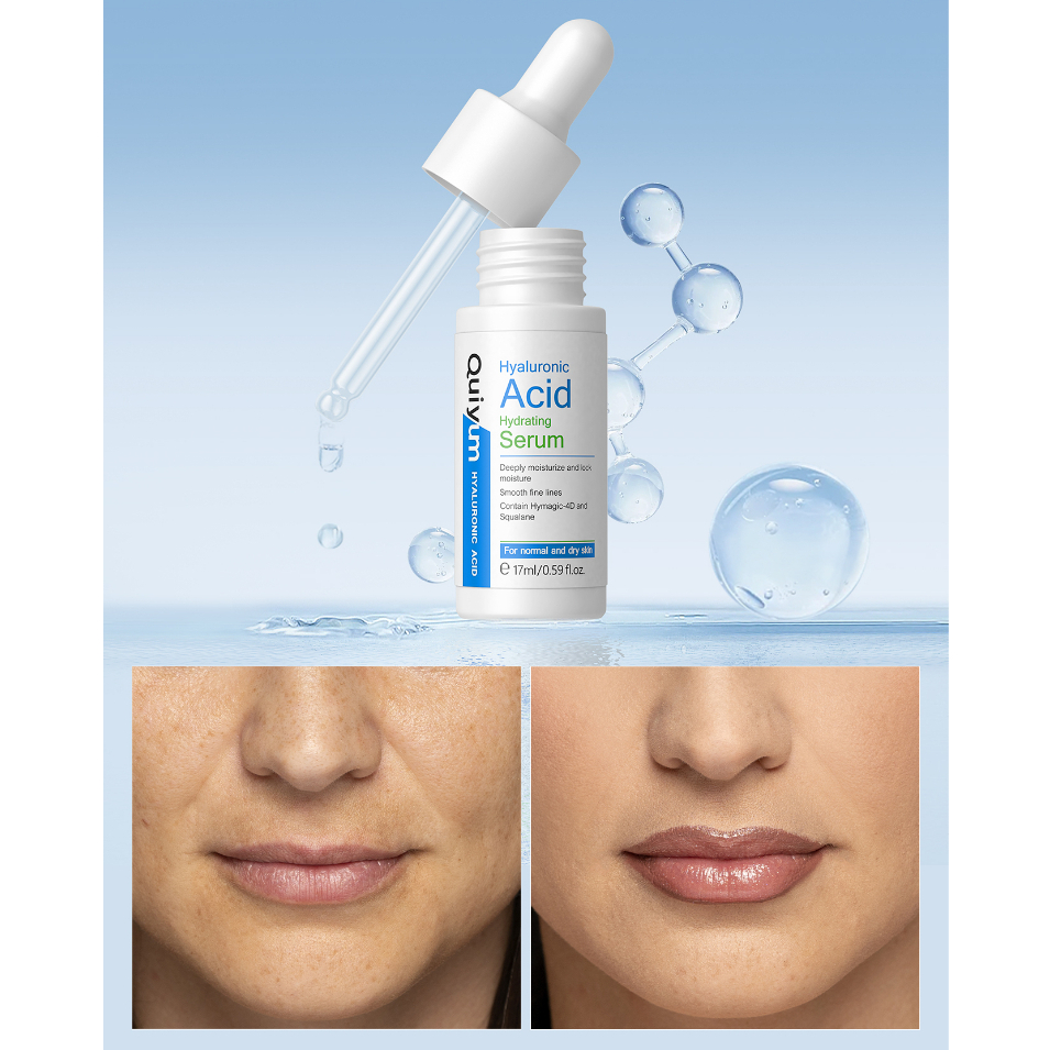 Soro Hidratante Ácido Hialurônico QUIYUM Hidratação Profunda E Umidade De Travamento 17ml