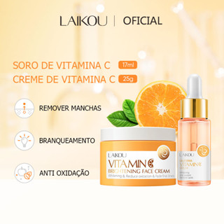 Essência Facial LAIKOU Vitamina C , Creme Branqueadora , Remove Manchas Escuras , Hidratante 2pçs