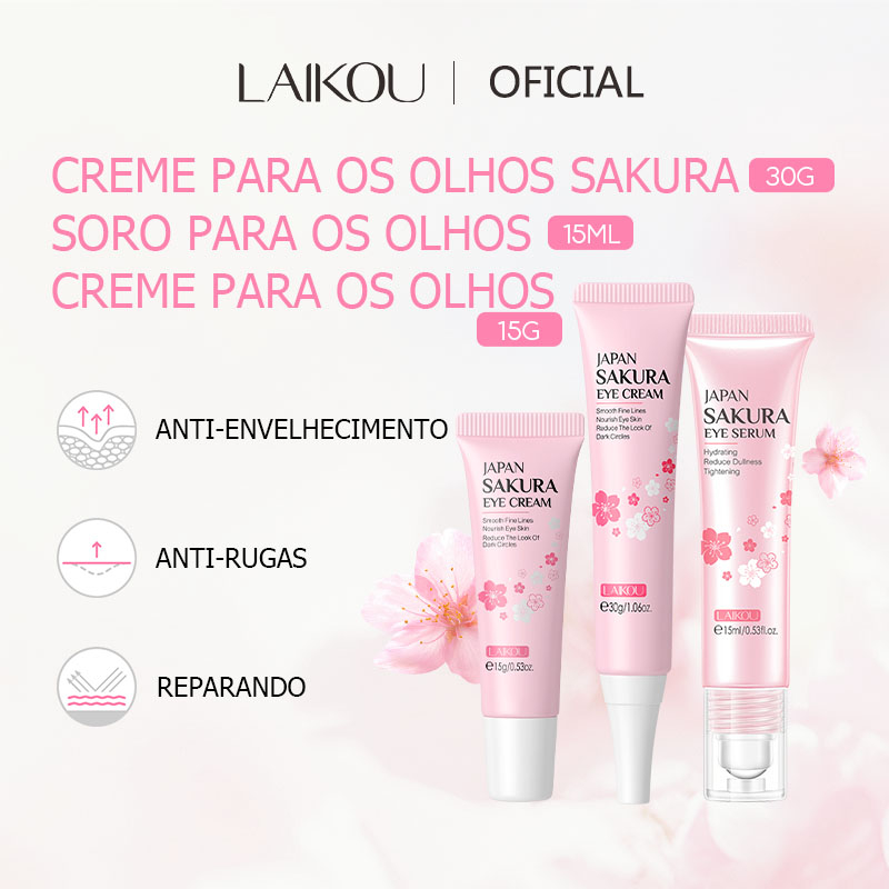 LAIKOU Creme Olheiras Serum Olhos Japonês Removedor De Panda Olheiras Anti-Puluras Eye Serum 15ml