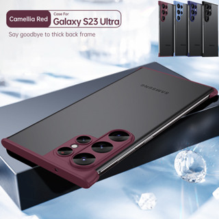 Caixa De Canto Real + Filme De Lente De Vidro Temperado Para Samsung Galaxy S22 S23 Ultra S23 + Plus Protetor De Fama Câmera Em Sansung S23ultra Edge