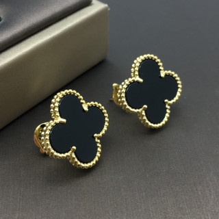 Van Cleef 18K Gold Plated Clover Earrings 1.5cm VCA