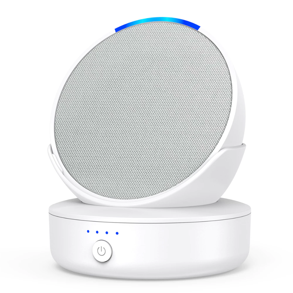 Base De Bateria Portátil 5000mAh Compatível Com Echo PopPower Bank Para Suporte De Alto-Falante Inteligente