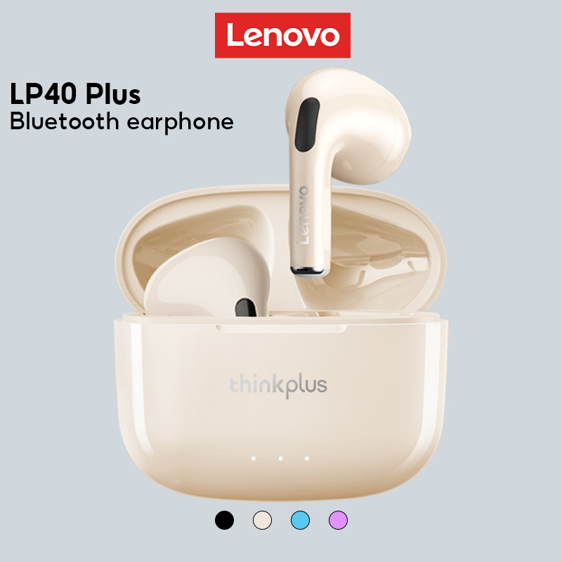 Lenovo LP40 Pro E LP40 Plus Fone De Ouvido Bluetooth HD Estéreo Para Jogos De Baixa Latência Com Microfone 5.1