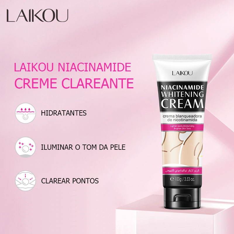 LAIKOU Niacinamida Creme Branqueador Corporal Inferior O Joelho Reduzir A Pigmentação 100ml - Beauty