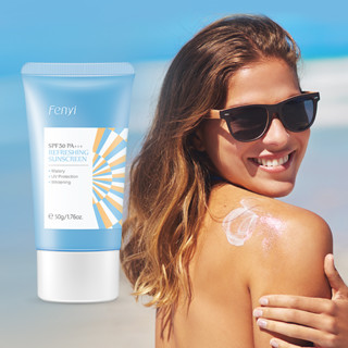 Fenyi Protetor Solar Refrescante Clareador SPF50 + PA + + Proteção UV Aquoso 50g