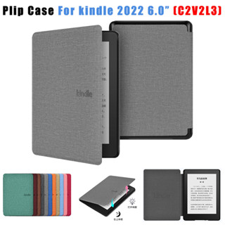 Kindle 11th Gen 6.0-inch 2022 Edição Fashionable Denim Texture Capa De Forro Macia TPU Para C2V2L3 PU Amazon Flip Em Couro