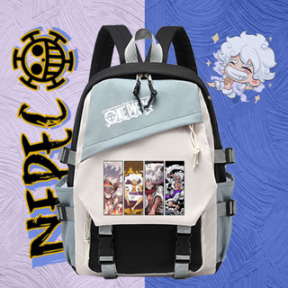 One Piece co-branded schoolbag Sun God Nika Luffy GEAR 5 Ace ins-style Bonitinhos Estudantes Japoneses Do Ensino Médio De 3a A 6a Série Kashichibukai Mochila