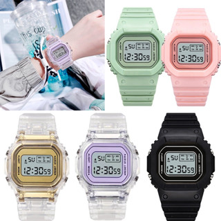 Transparente Relógio Digital Quadrado Mulheres Relógios Sports De Pulso Eletrônico Reloj Mujer À Prova D