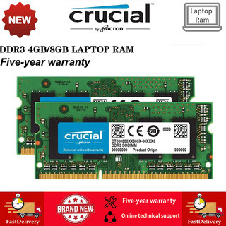 Crucial DDR3 e DDR3L para notebook (2, 4 ou 8 GB)