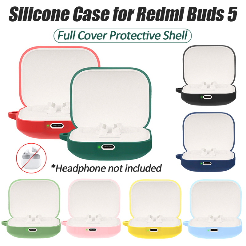 Capa De Silicone Para Xiaomi Redmi Buds 5/pro/4 Lite Active Headset Protective Shell Fone De Ouvido Bluetooth À Prova De Queda