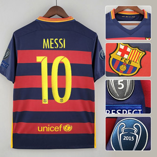 Camisa De Time 15-16 Barcelona jersey retro Messi temporada de jogo personalizado Nemar BS Tailandesa 1:1