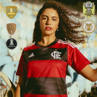 [Mulher] 2023-2024 flmg Equipe De Futebol Feminino Home Jersey Alta Qualidade
