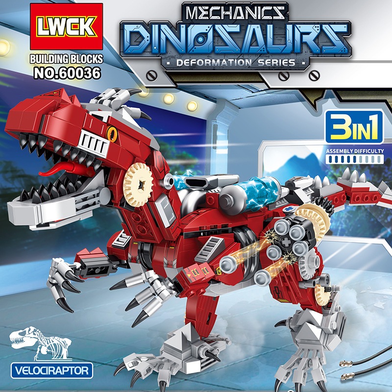858PCS Lego Blocos de Construção Tiranossauro Rex Mecha Conjunto de Dinossauro Mecânico Brinquedo Educacional