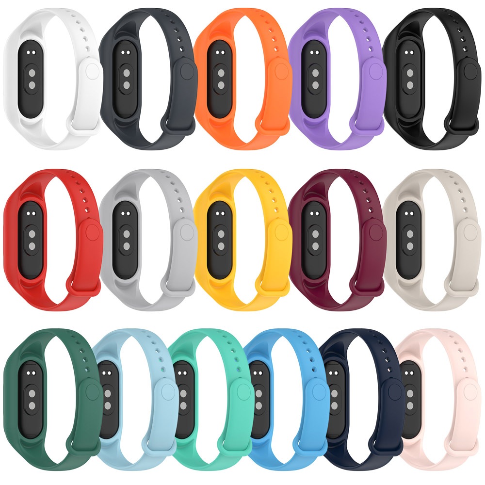 Pulseira De Substituição De Correia De Silicone Para Xiaomi Smart Band 9 8 7 / Mi Band 6 5 4 3 - detalhe