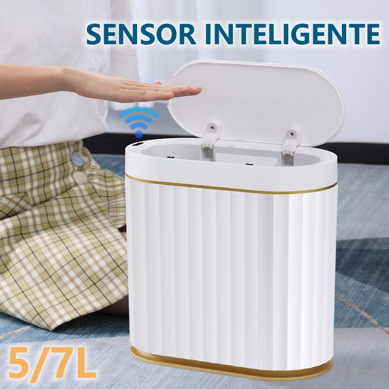 Lata De Lixo Com Sensor Automático 5/7L De Cozinha Inteligente Caixote Do Quarto